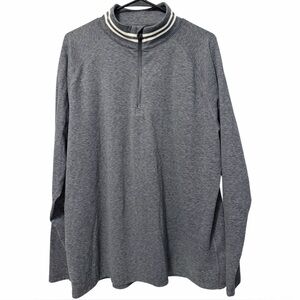 G/FORE ☆ 1/4 Zip Brushed Back Tech Performance Pullover ☆ Heather Gray